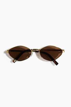 H&M Ovale Sonnenbrille - Brown