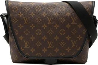 Louis Vuitton Pre-owned Macassar Magnetic Messenger Bag - Dames - Vintage Schoudertas - Bruin - ONE Size - Leer - Vintage