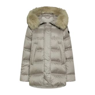 Peuterey Piumino Takan MQN 04 FUR - Dames - Jassen - Beige - Maat: 2XL Poliester