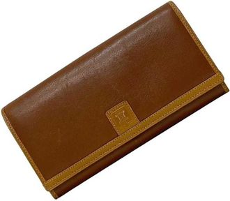 Celine Brown Leather Long Wallet (Bi-Fold) (Pre-Owned)