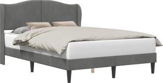 vidaXL Estructura De Cama Gris Oscuro 120 X 200 Cm Terciopelo Vidaxl