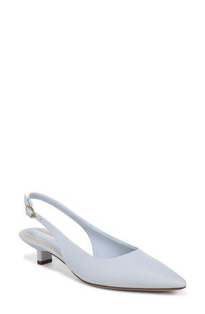 Franco Sarto Pura Slingback Pointed Toe Kitten Heel Pump in Soft Blue at Nordstrom, Size 7.5