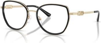 Michael Kors 53mm Round optical glasses in Black at Nordstrom