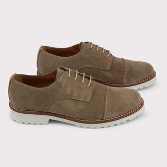 Made In Italia Heren Su&egrave;de Oxford Cap Toe Derby Schoenen