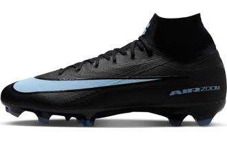 Nike Nike Mens Zm Superfly 10 Pro Fg Football Shoe, Black/Ice Blue, 9 UK