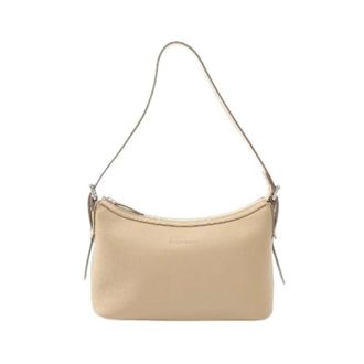 Burberry Pre-owned Shoulder Bags, female, Beige, Size: ONE SIZE Pre-owned Leather Shoulder Bag
