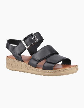Hush Puppies Womens Hush Puppies Eliana Sandal Leather Womens Black Sandals - Size: 8
