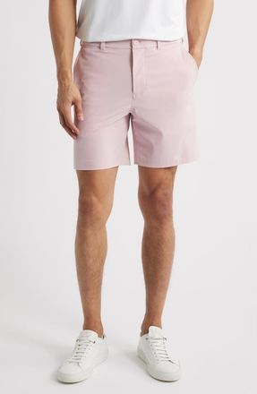 Mizzen+Main Helmsman Flat Front Performance Golf Shorts in Rose at Nordstrom, Size 38