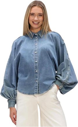 Janice Denim Shirts, female, Blue, Size: XS Stone Blouse