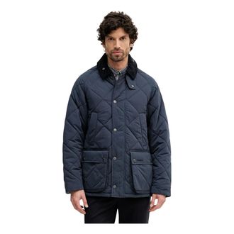 Barbour Jassen, Heren, Blauw, L, Leer, Modern Bedale Quilted Jacket