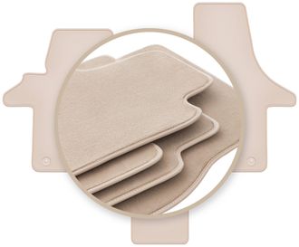 OEM Alfombrillas Premium Beige Para: Vw Transporter T5 Caravelle 2 Plazas 2003-2015