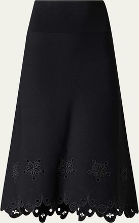 Altuzarra Melly Scallop Cutout Floral Maxi Skirt