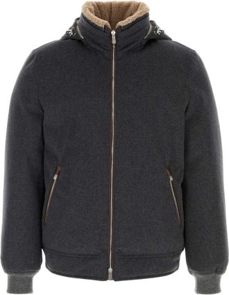 Brunello Cucinelli Hombre, Chaquetas, Gris, Talla: L