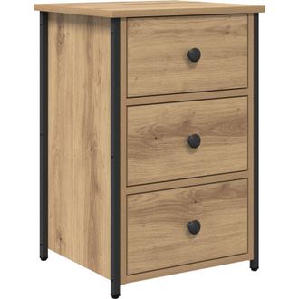 vidaXL Vidaxl - Armario De Noche Con Caj&oacute;n Roble Artisan 40 X 36 X 60 Cm