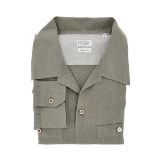 Brunello Cucinelli Easy Fit linen shirt Man L