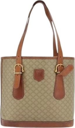 Celine Pre-owned Bucket Bags, female, Beige, Size: ONE SIZE Pre-owned Canvas Bucket Bag