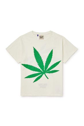 Gallery Dept. Weed Glittered Cotton-Jersey T-Shirt