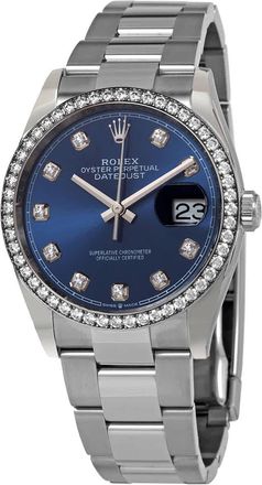 Rolex Datejust 36 Blue Diamond Dial Automatic Unisex Oyster Watch 126284BLDO