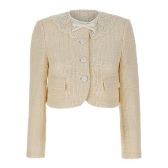 Self Portrait Dames, Jassen, Beige, Maat: 2XS