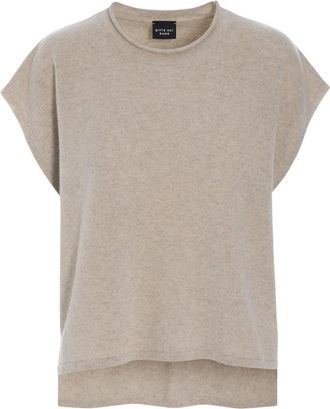Bitte Kai Rand Rondgebreide trui - Dames - Ronde hals truien - Beige - L - Leer - Truien & Vesten