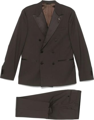 Manuel Ritz Completo due pezzi in lana - Marrone