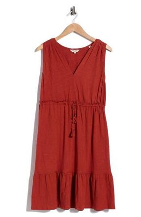 Max Studio Sleeveless Tiered Dress in Terracotta at Nordstrom Rack, Size 2X