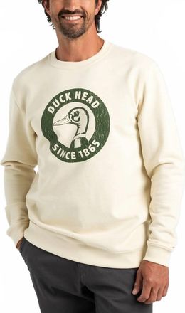 Duck Head Nostalgia Crewneck Sweatshirt In Stone