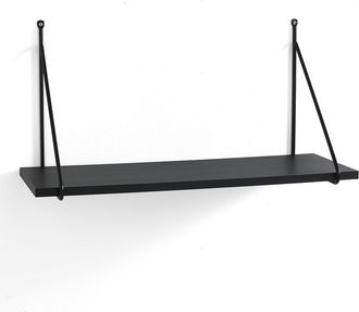 tomasucci Estante de pared negro r&aacute;pido
