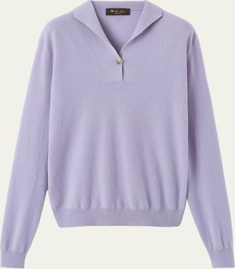 Loro Piana Sergio Cashmere Polo Sweater
