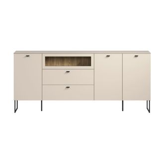 Calicosy Aparador de 3 puertas, 2 cajones y 1 hueco abierto a191 cm - cachemira