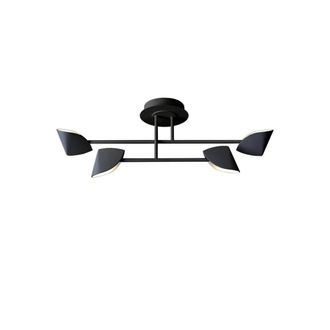 Mantra Plafon Led 4 Luces Modelo Capuccina 30w Negro Mantra