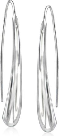 Ross-Simons Sterling Silver Curved Drop Earrings