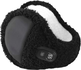 Generic Heated Earmuffs - 3 Level Temperature, Warm Fleece Wool Lining | Rechargeable Ear Warmers, Foldable Auto Power-Off | Winter Outdoor Activity Gift For 