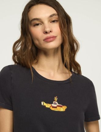Lucky Brand Womens Yellow Submarine Classic Crew