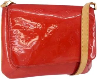Louis Vuitton Pre-owned Vintage Patent Leather Shoulder Bag - Dames - Vintage Schoudertas - Rood - ONE Size - Leer - Vintage