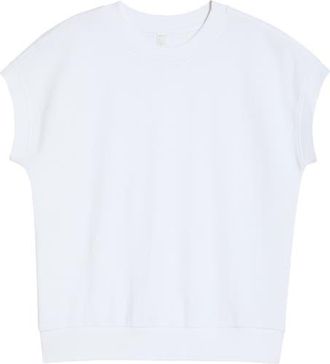 Zella Go Easy Terry Cotton Blend Sweatshirt in White at Nordstrom, Size X-Small