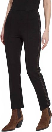 Lyss&eacute; Womens Crystal Embellished Ankle Elysse Pant In Black