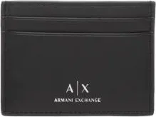A|X Armani Exchange Accessoires, Heren, Zwart, ONE Size, Leer, Leren Kaarthouder