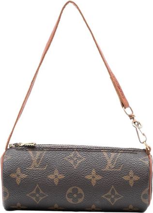 Louis Vuitton Pre-owned Handbags, female, Brown, Size: ONE SIZE Pre-owned Printed Barrel Handbag