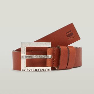 G-Star Lederg&uuml;rtel G-STAR New Duko Belt, Herren, Gr. 100, braun (antic silber, cognac), B&uuml;ffelleder, G&uuml;rtel Lederg&uuml;rtel