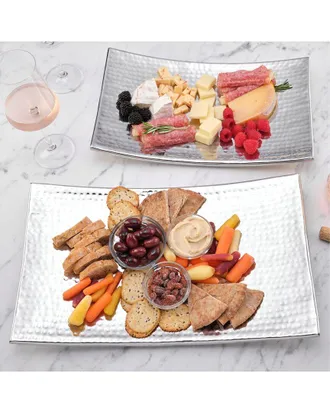 Mikasa Hammered 2Pc Curved Tray Set
