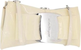 Ferragamo Pre-owned Shoulder Bag - Dames - Vintage Schoudertas - Beige - ONE Size - Leer - Vintage