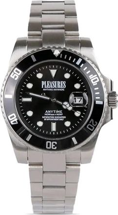 Pleasures stainless steel Anytime 42mm - men - stainless steel/Sapphire/quartz - One Size - Black