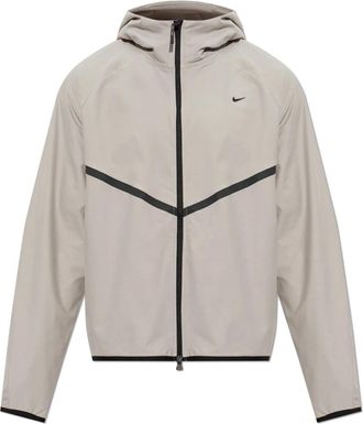 Nike Tech Shori-Knit Full-Zip Windrunner Jas - Heren - Trainingsjackets - Grijs - L - Katoen - Fitness