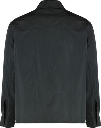 Ami Mens Padded Nylon Overshirt Black Polyester Shirt