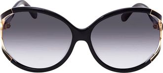 Ferragamo Grey Gradient Round Ladies Sunglasses SF600S 001 61