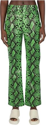 Simon Miller Natty Pants - Dames - Wijde Broeken - Groen - W24 - Leer - Broeken