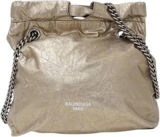 Balenciaga Pre-owned Vintage Handtas - Dames - Vintage Schoudertas - Beige - ONE Size - Leer - Vintage