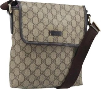 Gucci Pre-owned Vintage GG Canvas Schoudertas - Dames - Vintage Schoudertas - Beige - ONE Size - Leer - Vintage