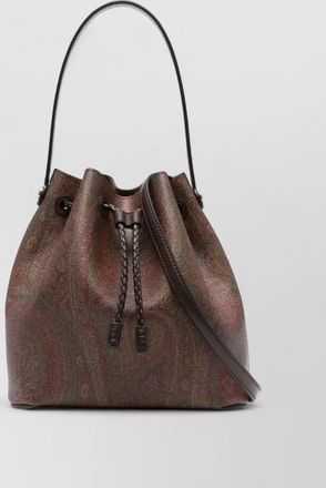 Etro saturno medium bucket bag paisley pattern